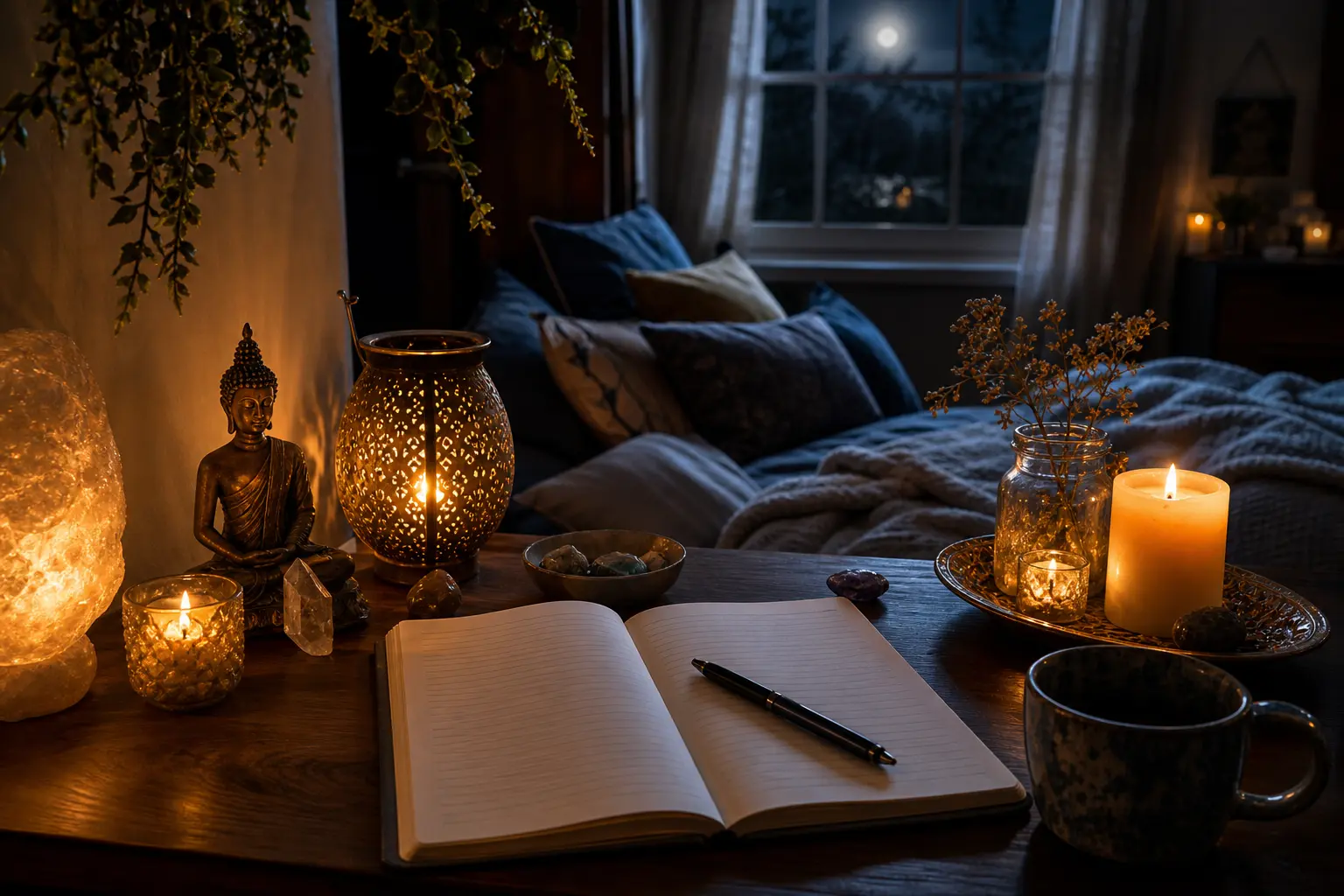 369 manifestation method results mindset with a calm nighttime journaling ritual