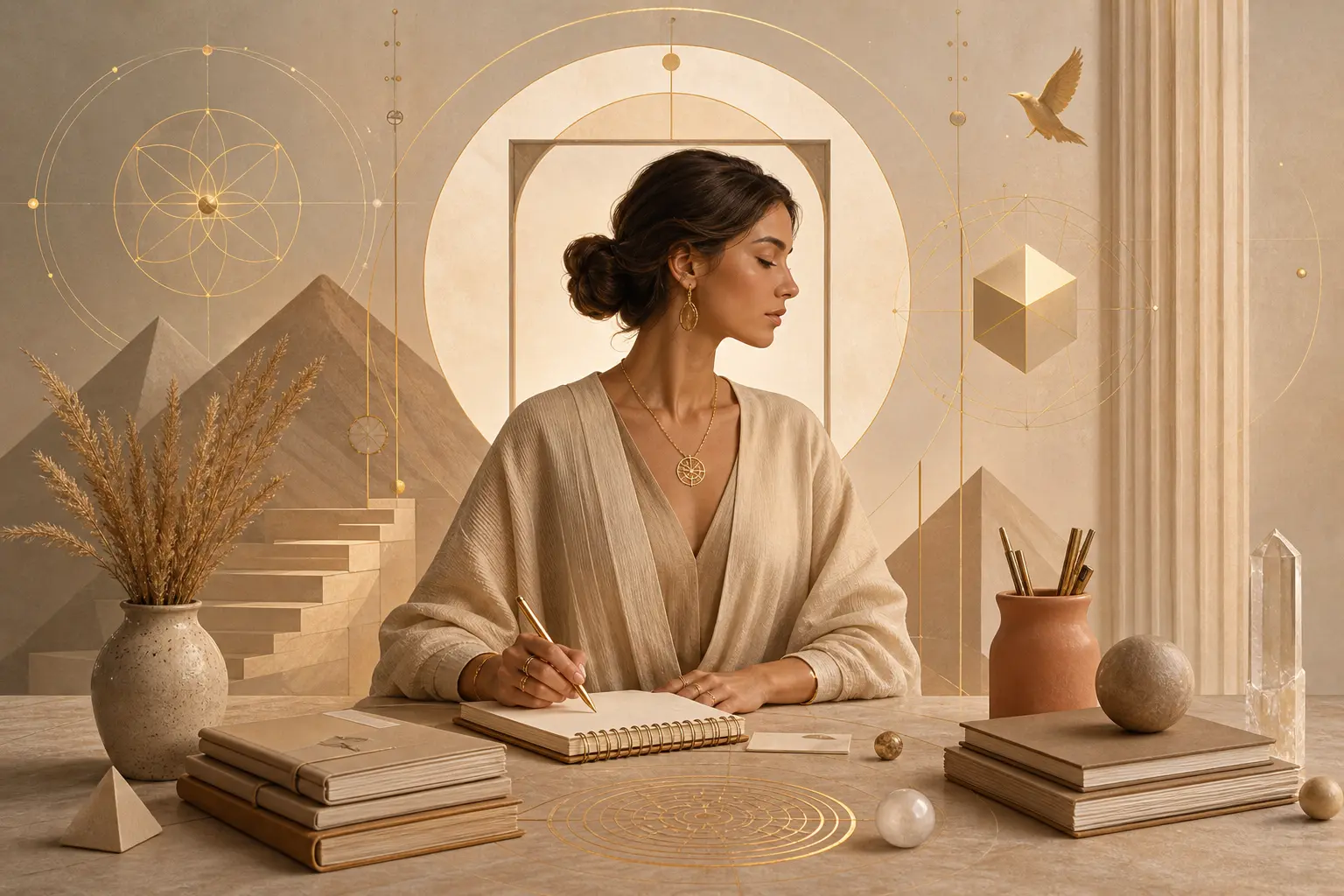 Life Path 4 personality traits symbolized by structure, balance, and grounded focus