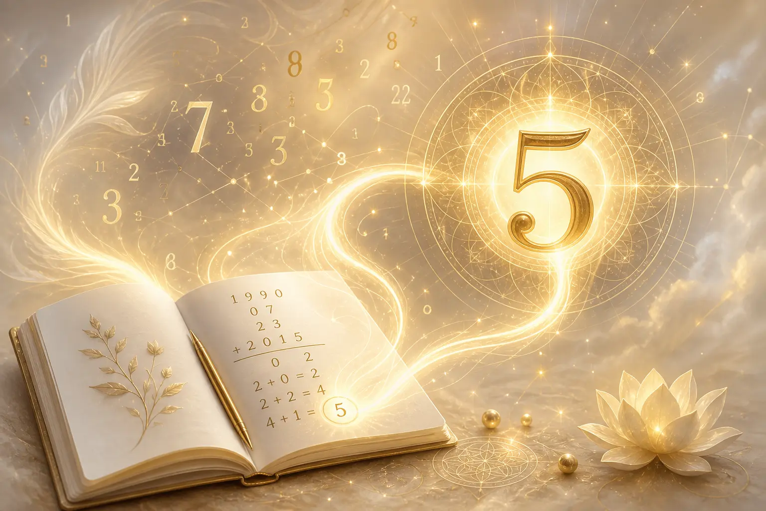 Numerology calculation example illustrating how a birth date can reduce to a Life Path number.