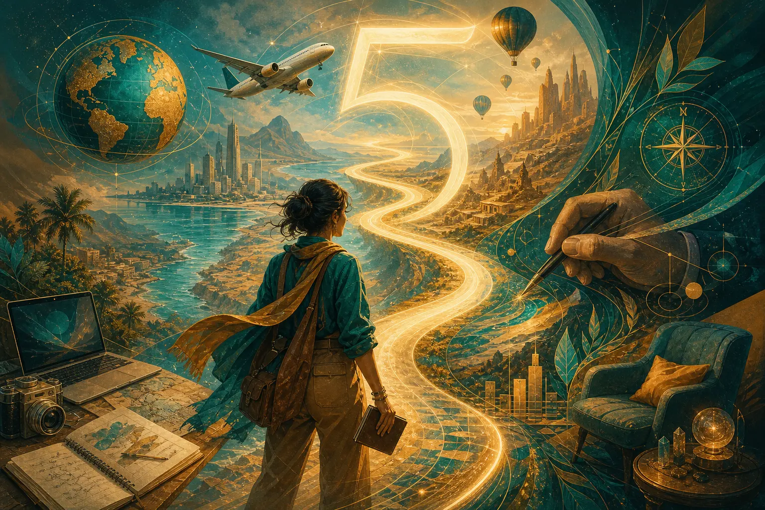 Life Path 5 career energy expressed through movement, communication, and adaptable purpose.
