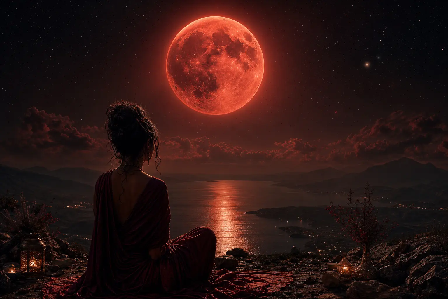 blood moon spiritual meaning for love and relationship reflection
