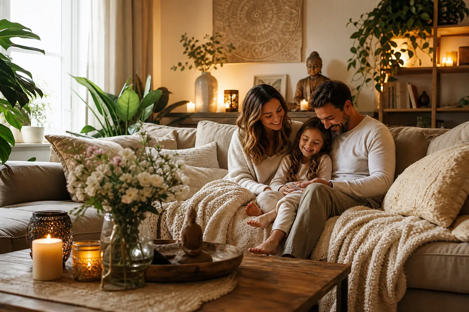 Cozy family-centered interior reflecting house number 6 meaning in numerology
